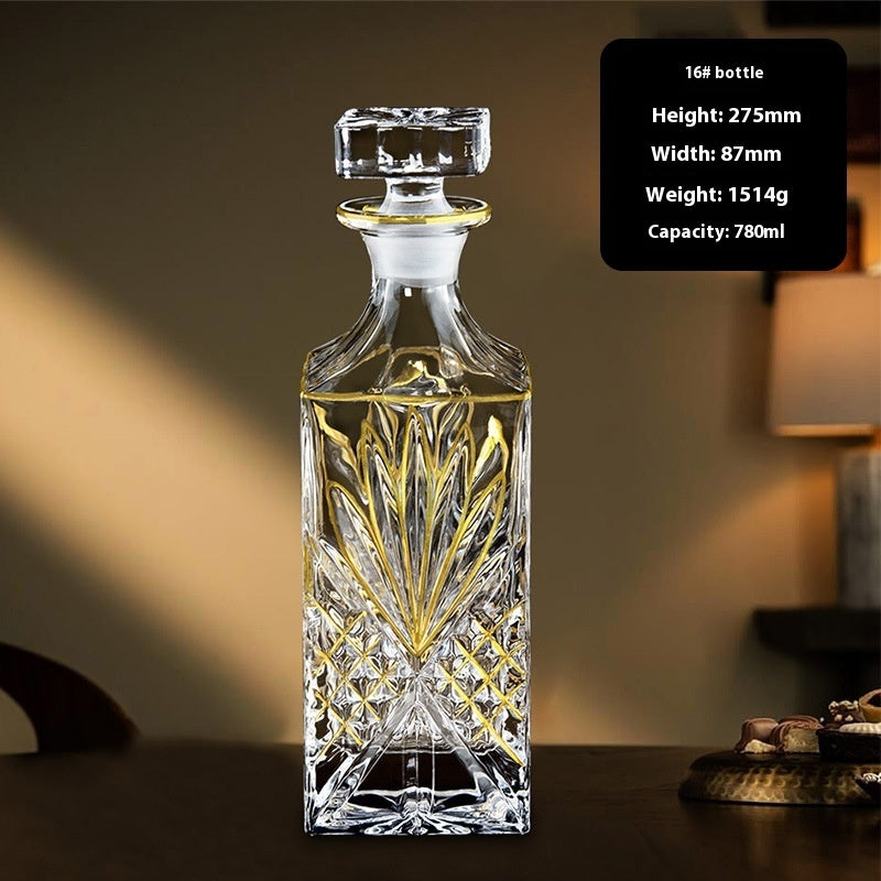 Luxe Hand-Painted Wine Bottle