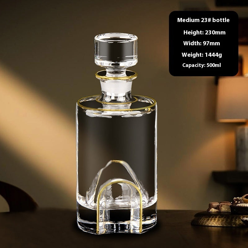 Luxe Hand-Painted Wine Bottle