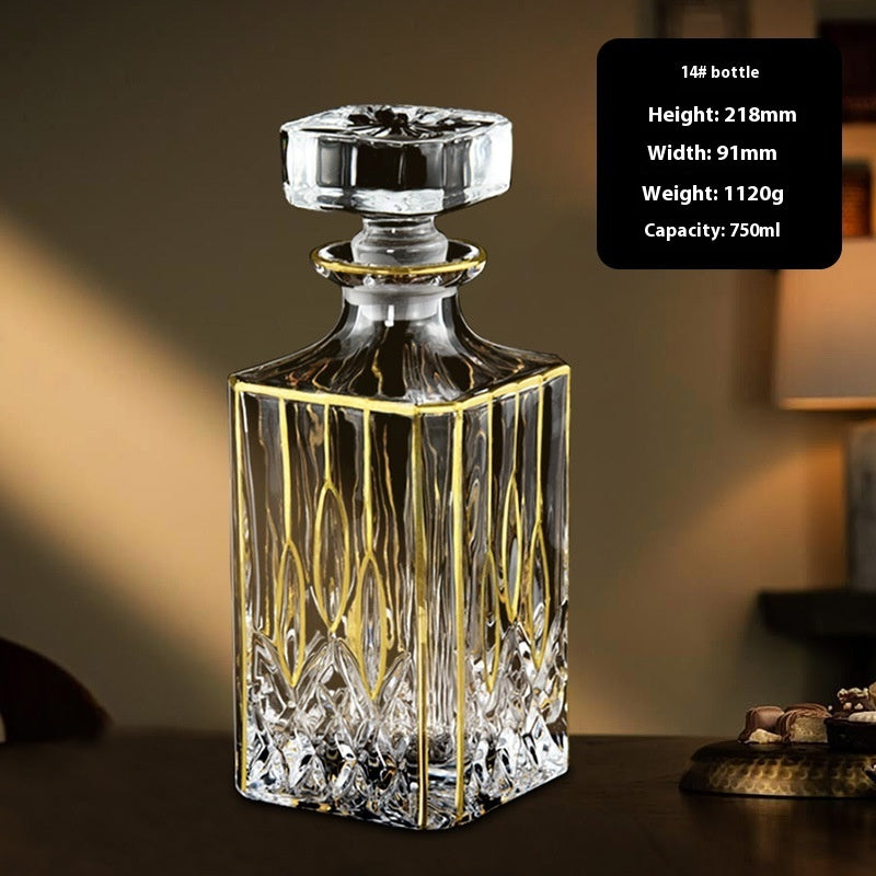 Luxe Hand-Painted Wine Bottle