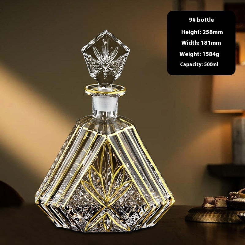 Luxe Hand-Painted Wine Bottle