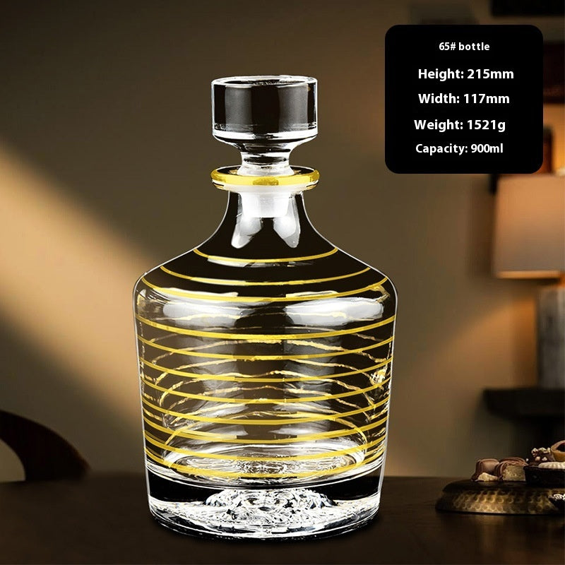 Luxe Hand-Painted Wine Bottle